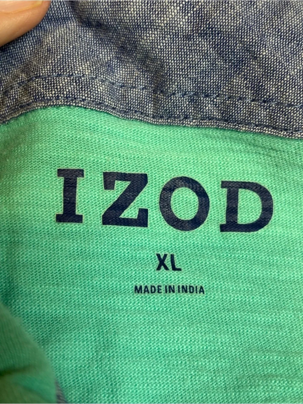 Izod Mint Green Polo Bottoms with Chambray Trim